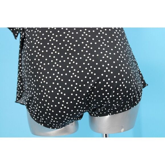 MAXINE VINTAGE SWIMSUIT SIZE 14 BLACK GOLD WHITE BUTTON ADJUSTABLE SWIMDRESS 1PC - Picture 6 of 9